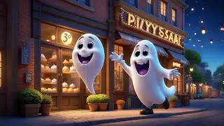 Six Little Ghosts Float Through the Night | Halloween Song for Kid | Nursery Rhymes and Learning Fun