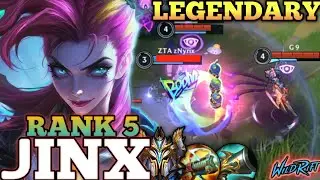 JINX AGGRESSIVE KILLER MVP PLAY! BRUTAL MAX CRIT. META BUILD - TOP 5 GLOBAL JINX BY G 9 - WILD RIFT