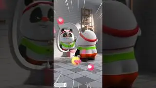 Funny cute panda 🐼 workout | Animation for kids | Panda Cartoon #shorts #feedshorts #funnypanda