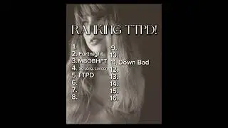 Ranking #ttpd ! Ranking The Anthology coming soon! #taylorswift