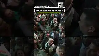 Modi-Modi, Bharat Mata ki Jai Chant echo in Namibia as Indian Diaspora welcome PM Modi