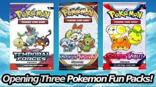 Opening 3 Pok&eacute;mon Fun Packs!