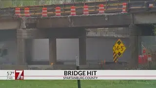 Bridge, interstate closed after truck damages overpass along I-85 southbound