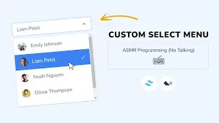 Create a Custom Select Menu using Tailwind CSS & Alpine.js | ASMR Programming
