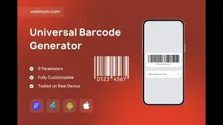 FlutterFlow Universal Barcode Generator Widget 💫 #flutterflow #barcode #generator