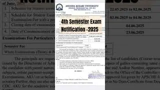 B. Ed. | Andhra Kesari University, Ongole | 4th Semester Exam form fill-up notification #bed
