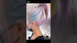Pastel rainbow hair colour🎀#hairdye #shorts@LuxyHair @TheBeautyHub @kat_longoria