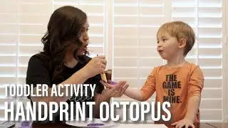 Learning Letter 'O' -  Handprint Octopus Activity for Toddlers - #alphabet