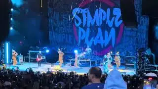 Simple plan full concert performance on the stage with fans 