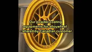 Canada Customer Coating Car wheels with COLO powder coating machine