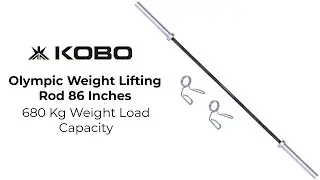 Kobo Olympic Barbell Black Zinc Coated (IMPORTED)