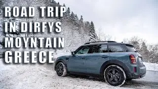 Road trip to snowy Dirfys mountain | Evia - Greece | Half hour of driving and classic music.