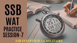 SSB Interview Psychology Test | WAT Practice Exercise 7 | Crack SSB with Confidence
