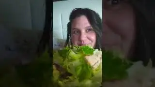 ASMR/ Mukbang  Homemade chicken salad 🥗 Coffee with Creamer ☕ Caprisun Fruit Punch