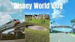 DISNEY VLOG DAY 1✨🚝golfing, checking in, Disney springs, monorail pin trade!!