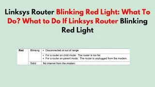 Linksys Router Blinking Red Light: What To Do? What to Do If Linksys Router Blinking Red Light