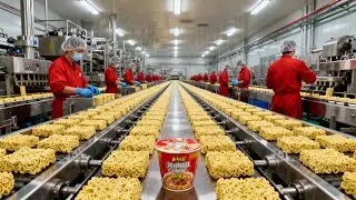 Inside the Modern Instant Noodles Factory | How Cup Noodles Are Made (Full Process)