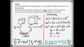 Sachaufgaben Textaufgaben zu Binomischen Formeln Gleichungen aufstellen, mit &Uuml;bungen