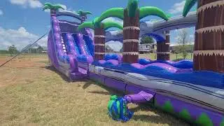 22ft Purple Crush Dual Lane + Slip 'n Slide