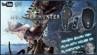 Monster Hunter World with FRAGFX SHARK PS4  - OFFIZIELL SONY LIZENZIERTES PRODUKT