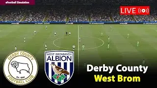 🔴Live- Derby County vs West Brom | England EFL Championship 2025/26 Match | PES21 Game Simulation