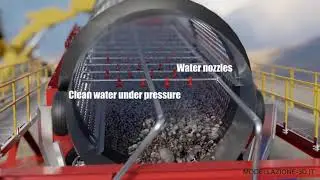 Industrial plant extracting gold 3D animation