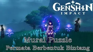 Permata Perbentuk Bintang Mural Puzzle Pulau Tsurumi | Genshin Impact Indonesia