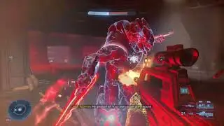 Angry dual sword wielding crazy beast end of Halo infinite