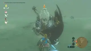 Clutching a White Lynel with 1 and a half hearts