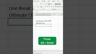 How to Insert Line Breaks in a Single Cell: Excel Tutorial #advancedmsexcel #excel #excelformula