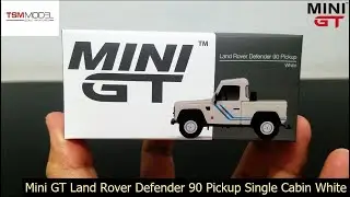 Mini GT Land Rover Defender 90 Pickup Single Cabin White | Walaupun Mungil Tapi tetep Keren