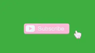 CUTE GREEN SCREEN SUBSCRIBE BUTTON - GIRLY SUBSCRIBE BUTTON
