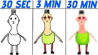 Drawing Hamood Habibi in 30 Sec, 3 Min and 30 Minutes - Art Challenge