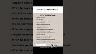 Men's Emotional Language Every Girl Should Understand ❤️