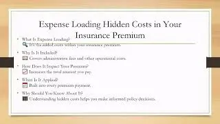 Expense Loading Hidden Costs in Your Insurance Premium