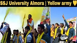 Yellow army Pankaj Fartiyal rally 2022 in SSJ University Almora | SSJ Campus Almora | Almora vlog