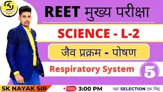 Repertory System (Respiratory System) | REET Mains Exam 2023 | SCIENCE CLASESS | BY SK NAYAK SIR