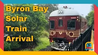 Byron Bay Solar Train Arriving at Byron Beach Station &ndash; NSW (16 January 2024)