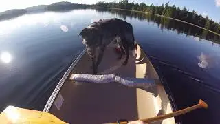 Paddling on a mirror- Canoeing in the Adirondack Lakes, NY - GoPro
