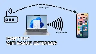 Turn Windows 11 Laptop into a STRONG WiFi Range Extender