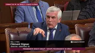 Questions du s&eacute;nateur Gignac aux ministres Freeland et Champagne