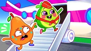 Learn Airplane Safety Tips ✈️ Good Habits for Toddlers | Best Kids Cartoon | Pit & Penny Stories 🥑