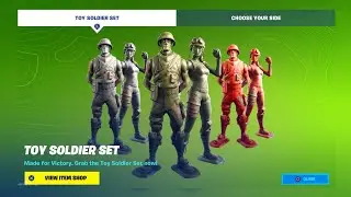 Fortnite toy soldier set and red knight set and item showcase)