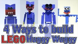 4 Ways to Make a Lego Huggy Wuggy from Poppy Playtime