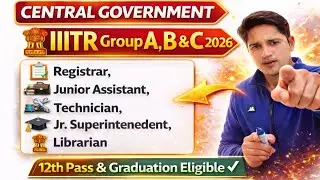 🎓 Central Government job 2025 | Govt Job ✅ IIITR Non Teaching Recruitment 2026 | Sarkari Naukari 