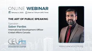 The Art of Public Speaking &ndash; CELA Afghanistan Webinar