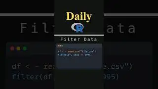 How to Filter Data in R #rprogramming #datascience