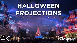 [4K] NEW Halloween Projections - Main Street USA | Disneyland Paris 2025