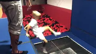 Double front flip at Stoic Parkour Academy