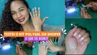 Testei o Kit Alongamento de unha Polygel da Shopee.